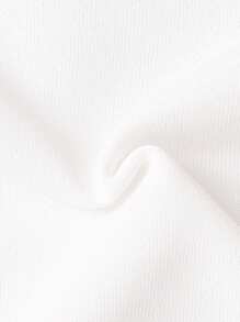 女嬰網紗拼接荷葉邊運動衫 - 白色 - 查看 6