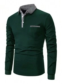 男士polo襯衫 - 綠色 - 查看 1