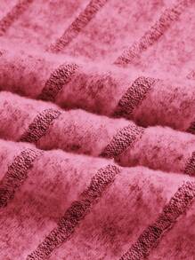 SHEIN EZwear 素色抹胸上衣&半身裙 - 玫紅色 - 查看 3