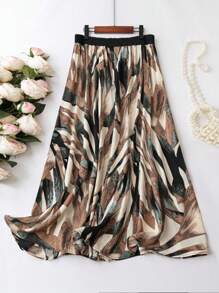 Chiquease 滿版印花彈性腰帶半身裙 - 彩色 - 查看 2