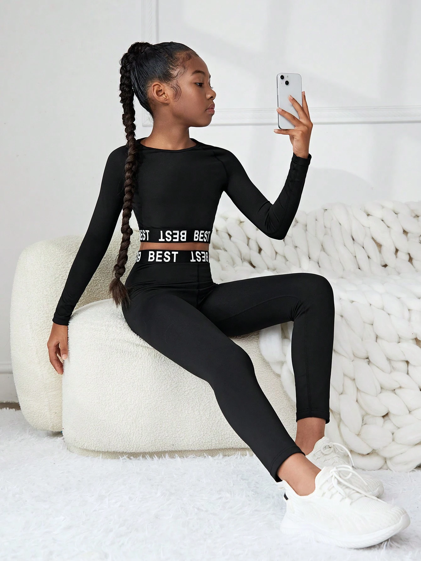 Mädchen Top Kinder Designer Zap Druck Top & Splash Leggings Eingestellt 7-13 EBa