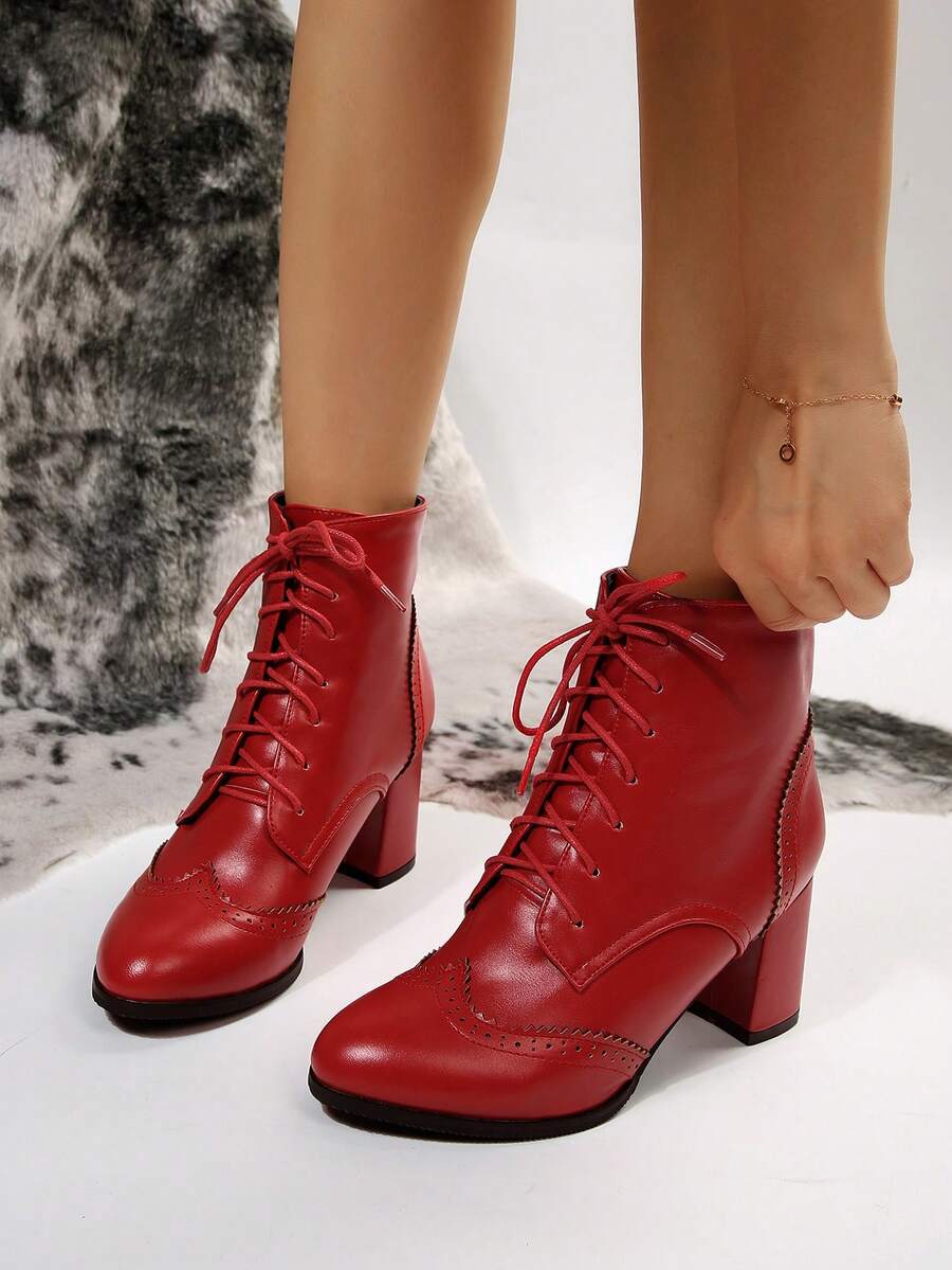 Giày bốt thời trang nữ - Đỏ - Xem 1