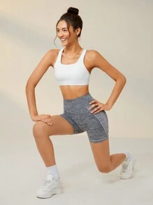 Slayform Slayform Criss Cross Back Sports Bra - White - View 6