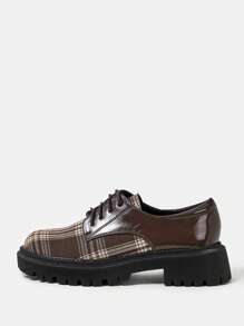 SheIn MOD Women's Thick-soled Shoes - Brown - View 1