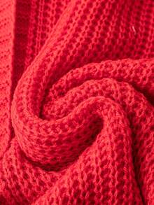 Celure Plus Dual Pocket Drop Shoulder Cardigan - Red - View 4