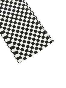 Manfinity Loose-Fitting Men's Checker Pattern Jumpsuit Without T-Shirt - Black and White - View 5