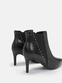 SheIn BIZ Fashionable Slip On Ankle Boots - Black - View 6