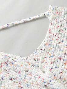 SHEIN LUNE Plus Twist Front Space Dye Sweater 针织套头衫 秋冬毛衣 - 彩色 - 查看 3