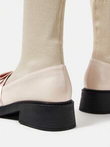 SheIn MOD Women's Fashionable Boots - Beige - View 7