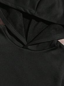 Oversized Casual Gesture & Letter Print Sweatshirt For Teen Boys, Suitable For Autumn/Winter - Black - View 3