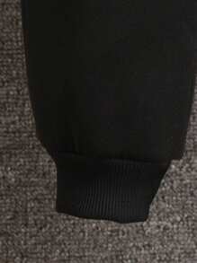 SHEIN Young Boy Zip Up Hooded Jacket & Sweatpants & Bag - Blue - View 4