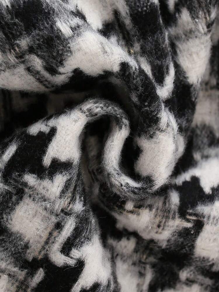 Baby Girl Plaid Pattern Double Breasted Overcoat