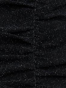 Hauture Loại bướm Pha lê Váy sequin - màu đen - Xem 6