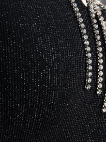 Hauture Loại bướm Pha lê Váy sequin - màu đen - Xem 5