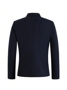 Men 1pc Colorblock Shawl Collar Blazer & 1pc Suit Pants