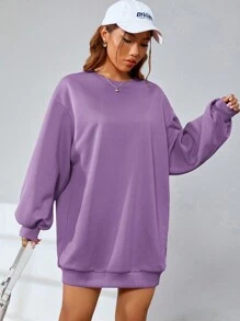 SHEIN EZwear Mặc Câu lạc bộ
Trang phục Dự tiệc
Quần áo Dự tiệc Đồ họa Chữ cái Thả vai Đầm nỉ - Màu tím - Xem 6