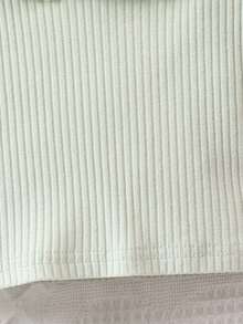 女嬰蕾絲邊條紋針織上衣