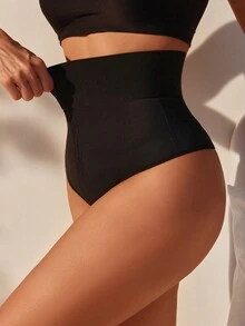 SHEIN Braguitas Moldeadoras Para Mujer Con Cremallera - Negro - Ver 3