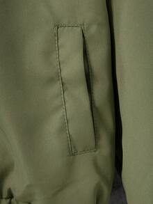 1pc Tween Boys' Letter Printed Jacket Fall Winter - Orange - View 5