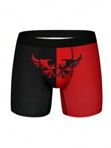 Men Two Tone Graphic Print Boxer Brief - Multicolor - View 1