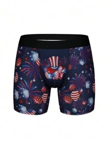 Men's American Flag Element Printed Underwear - Multicolor - View 1