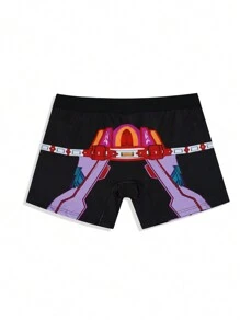 Men Cartoon Graphic Boxer Brief - Multicolor - View 2