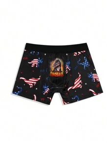 Men's Cartoon Dinosaur Printed Boxer Briefs - Multicolor - View 4