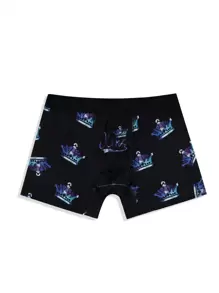 Men's Crown Printed Boxer Briefs - Multicolor - View 3