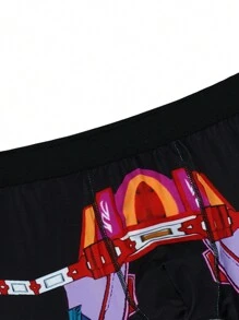 Men Cartoon Graphic Boxer Brief - Multicolor - View 3