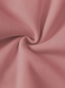 SHEIN LUNE 标语图案保暖内衬卫衣，适合毕业季、返校季、毕业典礼、教师节等场合，女士款，返校季套头衫，秋季卫衣 - 藕粉色 - 查看 4