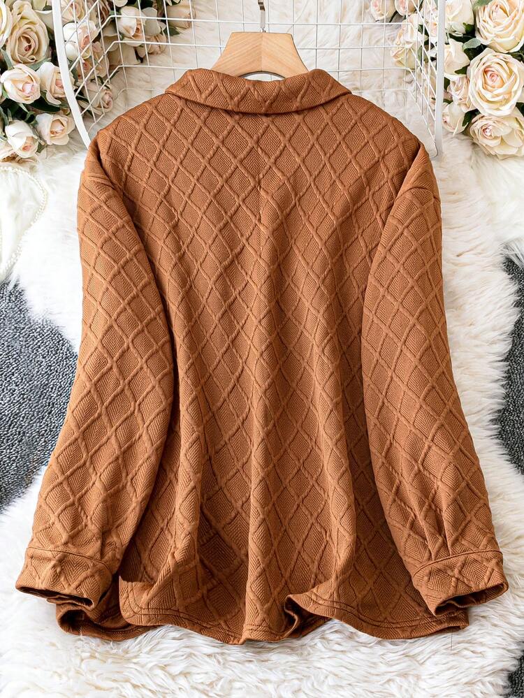 Plus Flap Detail Drop Shoulder Jacket