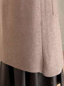 Solid Drop Shoulder Pocket Patched Cardigan - Camel - View 3