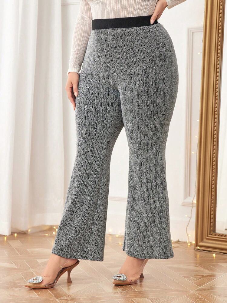 Plus High Waist Flare Leg Pants Fall Cloth For Women