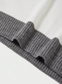 RueChic 男士撞色套頭毛衣 - 灰色 - 查看 5