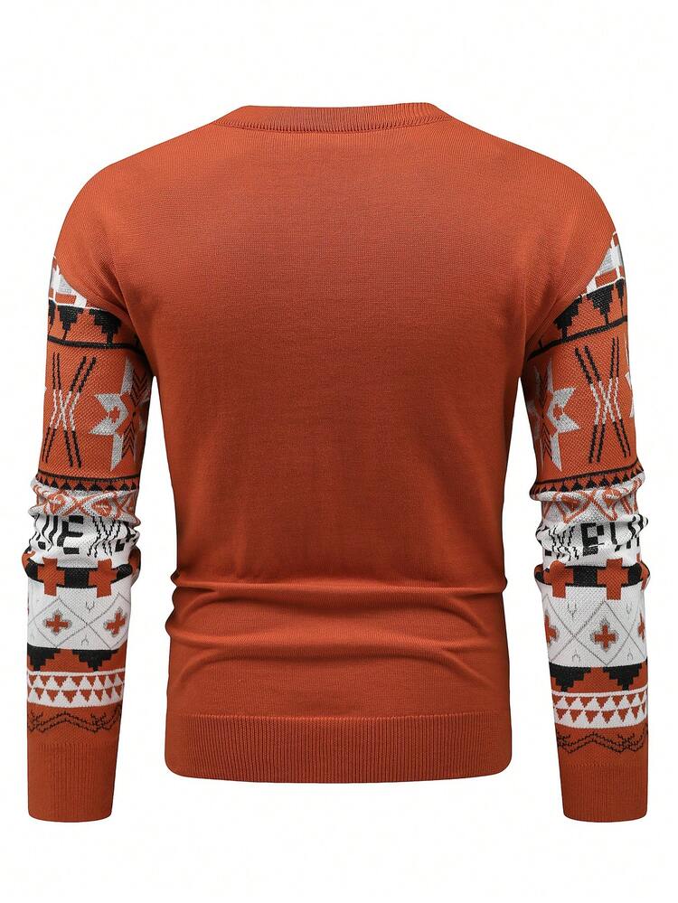Men Geo Pattern Sweater