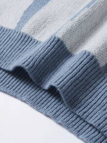 Manfinity EZcore Men Graphic Pattern Sweater, Men's Graphic Sweater, Abstract Print Sweater, Men's Knit Sweater, Men's Long Sleeve Sweater, For Fall Winter