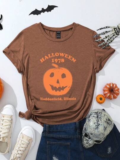 SHEIN Unity 萬聖印花T恤