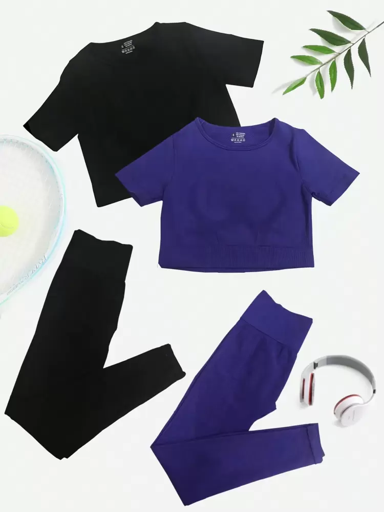 4pcs Seamless High Stretch Sports Set