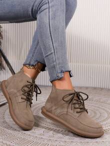 女性高踝&短靴 - 棕色 - 查看 2