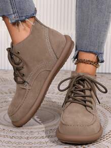 女性高踝&短靴 - 棕色 - 查看 1