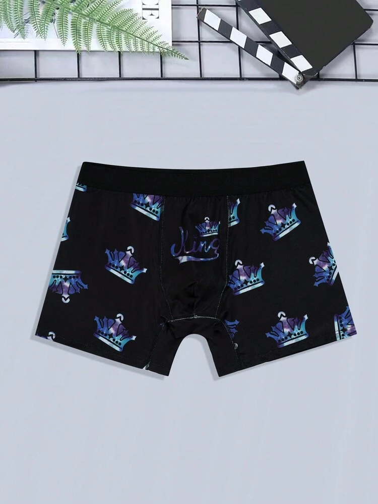 Men's Crown Printed Boxer Briefs