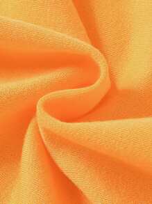 Bebé niño Mono con estampado de dibujos animados con diseño de oreja 3D 2 en 1 - Naranja - Ver 4