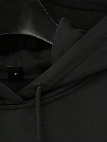 Manfinity LEGND 男士字母圖案抽繩連帽衫和運動褲 - 黑色 - 查看 5