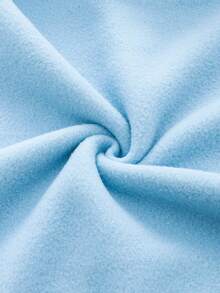 SHEIN EZwear Car & Letter Graphic Drawstring Thermal Lined Hoodie - Blue - View 4