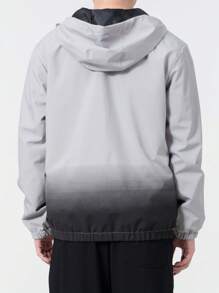 Manfinity Sport Corelite Men Gradient Zip Up Drawstring Hooded Sports Jacket Workout Tops