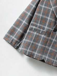 男孩格紋印花西裝外套&馬甲西裝外套和褲子 - 彩色 - 查看 5