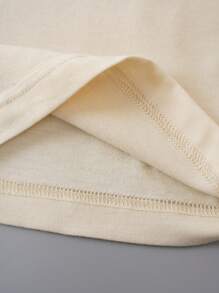 INAWLY 蝴蝶和花卉印花T恤 图案T恤 女式上衣 - 杏色 - 查看 5