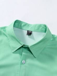 Manfinity Homme Men Ombre Button Up Shirt - Green - View 6