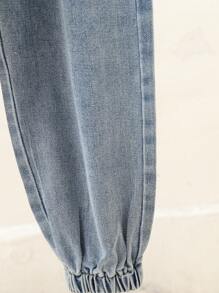 Tween Boy 1pc Dual Pocket Denim Shirt & 1pc Jeans