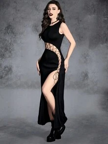 女士連衣裙 - 黑色 - 查看 3